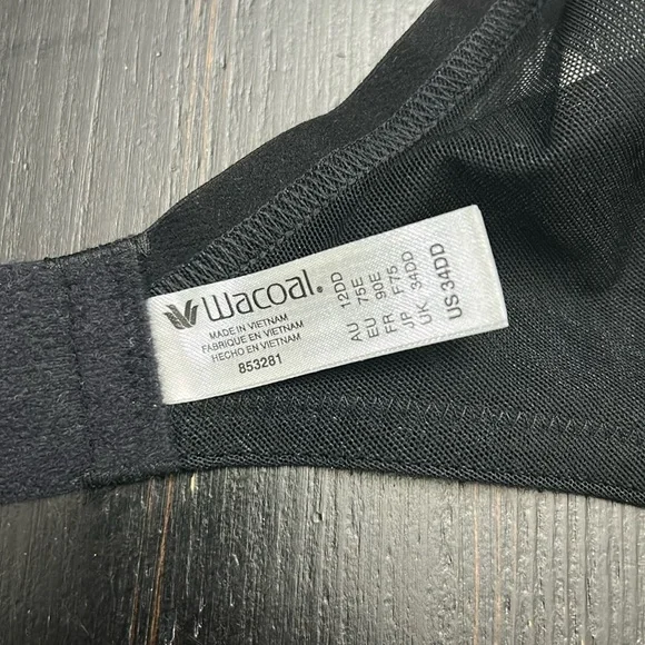 NWOT Wacoal black Ultimate Side Smoother Underwire T-Shirt Bra Women’s 34DD - Picture 7 of 7